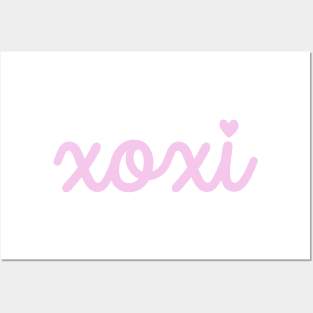 XOXI Pink Cursive Posters and Art